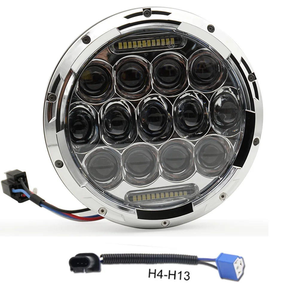

7inch 75W LED Headlight For Lada 4x4 urban Niva Car Led Driving Light Hi/Lo Beam DRL For Jeep Wrangler AM General Hummer Harley