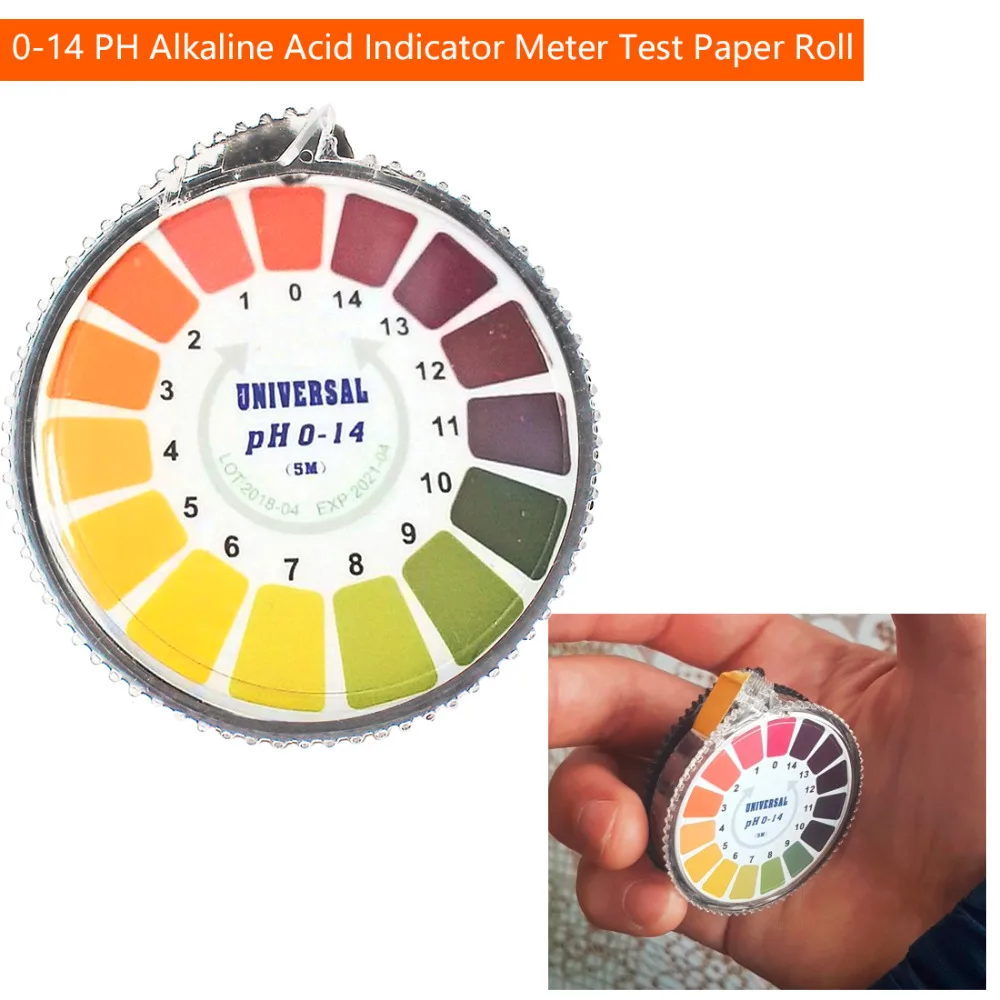 PH 0 14 5m Alkaline Acid Indicator Meter Test Paper Roll For Water