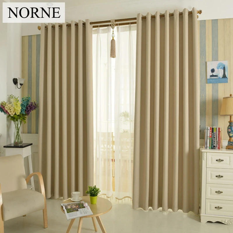 

NORNE Solid Heavy Blackout Curtain 85% Shading Rate,Thermal Insulated Privacy Assured Window Curtains for Bedroom Living Room