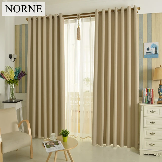 Norne Solid Heavy Blackout Curtain 85 Shading Rate Thermal Norne Solid Heavy Blackout Curtain 85 Shading Rate Thermal Insulated Privacy Ured Window Curtains