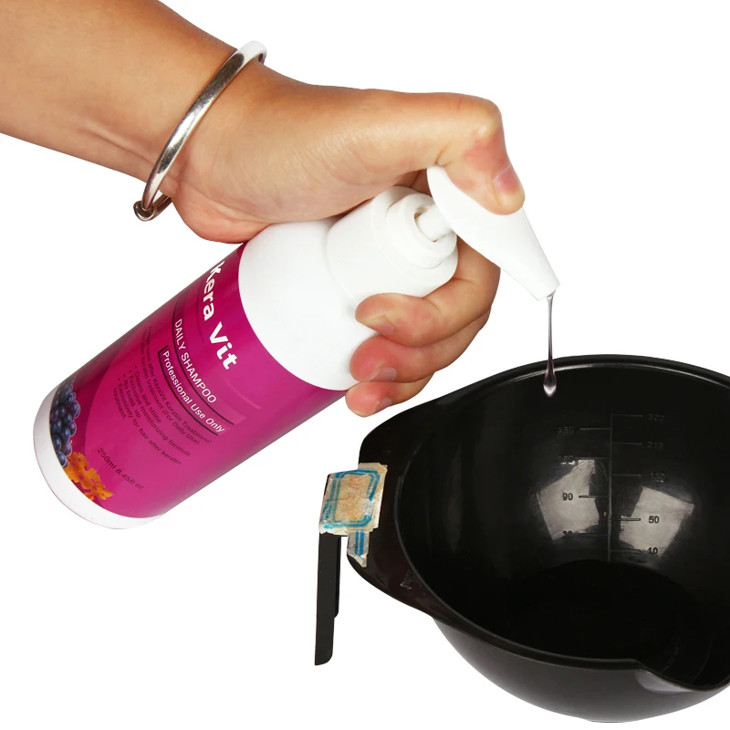 Tratamento do Cabelo Diário e Coditioner 500ml em Linha Reta sem Formalina + 500ml Shampoo + 250 Queratina Queravit Purificar Shampoo Cabelo Conjunto 10 Tratamentos p/ cabelo e couro cabeludo