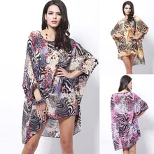 Fashion Brand Chiffon Summer Dress Print Tropical Quality Summer Style Casual Vestidos De Festa Femininas Women Dress