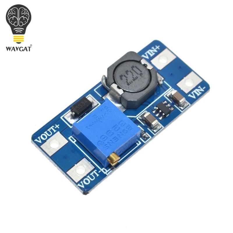 WAVGAT 5 шт. MT3608 DC Step Up усилитель конвертера Питание модуль Boost повышающий доска Макс