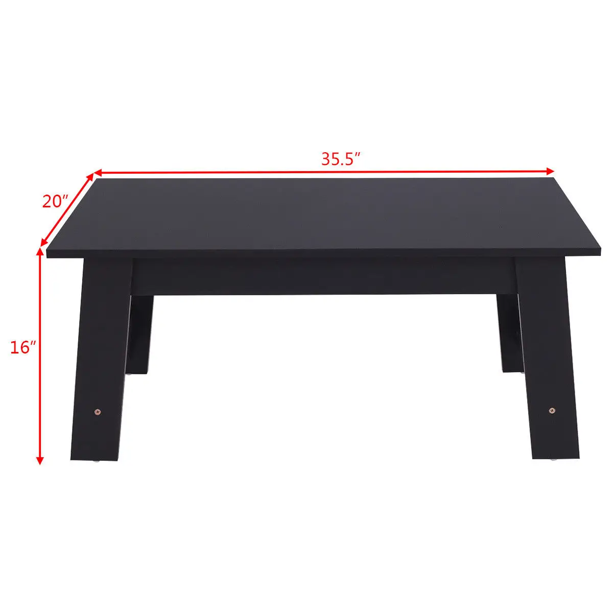 Giantex Convenient Coffee Table Modern Living Room Side End table Home Office Decor Black Wood Furniture HW54816BK Giantex Convenient Coffee Table Modern Living Room Side End table Home Office Decor Black Wood Furniture HW54816BK