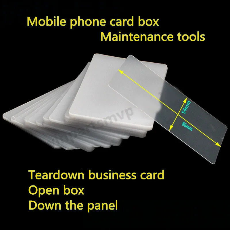20/50/100 шт./лот до переезда в виде ракушки разбора телефона коробки рамки ЖК-дисплей для ремонта экрана визитная карточка пластиковый лист