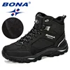 BONA-Botas antideslizantes de cuero para hombre, zapatos de nieve cortos de felpa, suela resistente, cómodos, populares, para primavera y otoño ► Foto 2/6