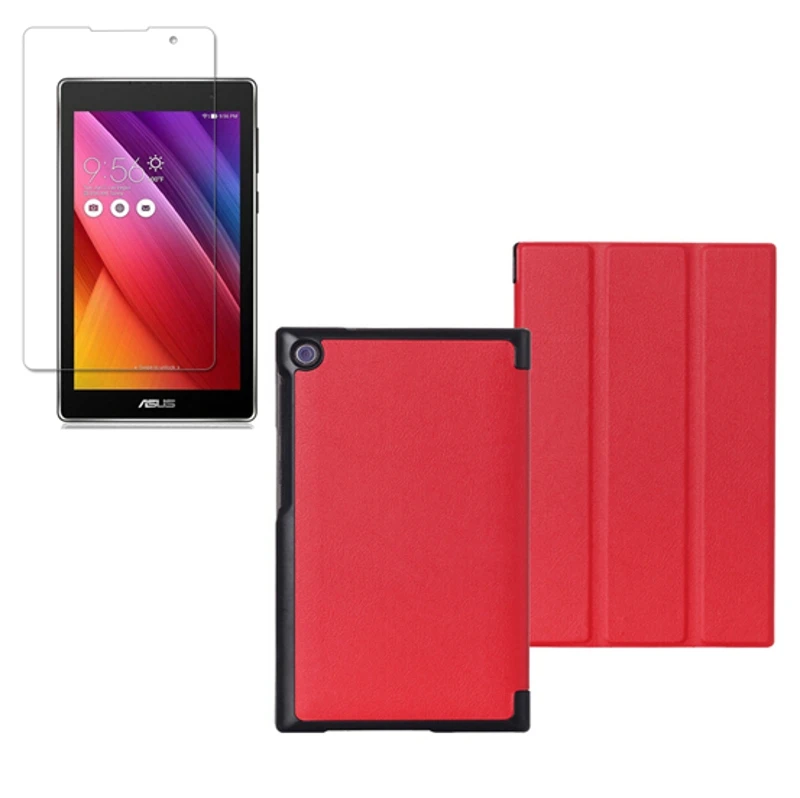 

Ultra Thin Slim Magnetic Folio Stand Leather Case Smart Cover + Screen Protector For Asus ZenPad C 7.0 Z170 Z170C Z170CG Z170MG