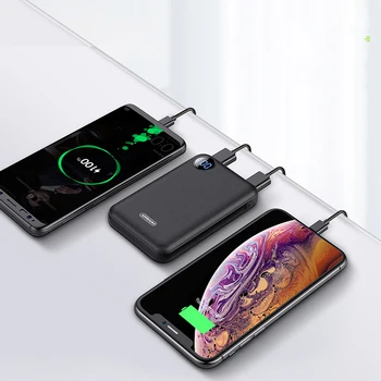 

Portable 10000mAh Power Bank Fast Phone Charging External Battery Pack Mini Powerbank for iPhone Samsung Xiaomi Redmi Poverbank