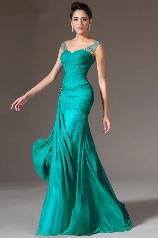 Free-Shipping-New-Cap-Sleeves-Pleated-Chiffon-Evening-Gowns-Evening-Dresses (3)