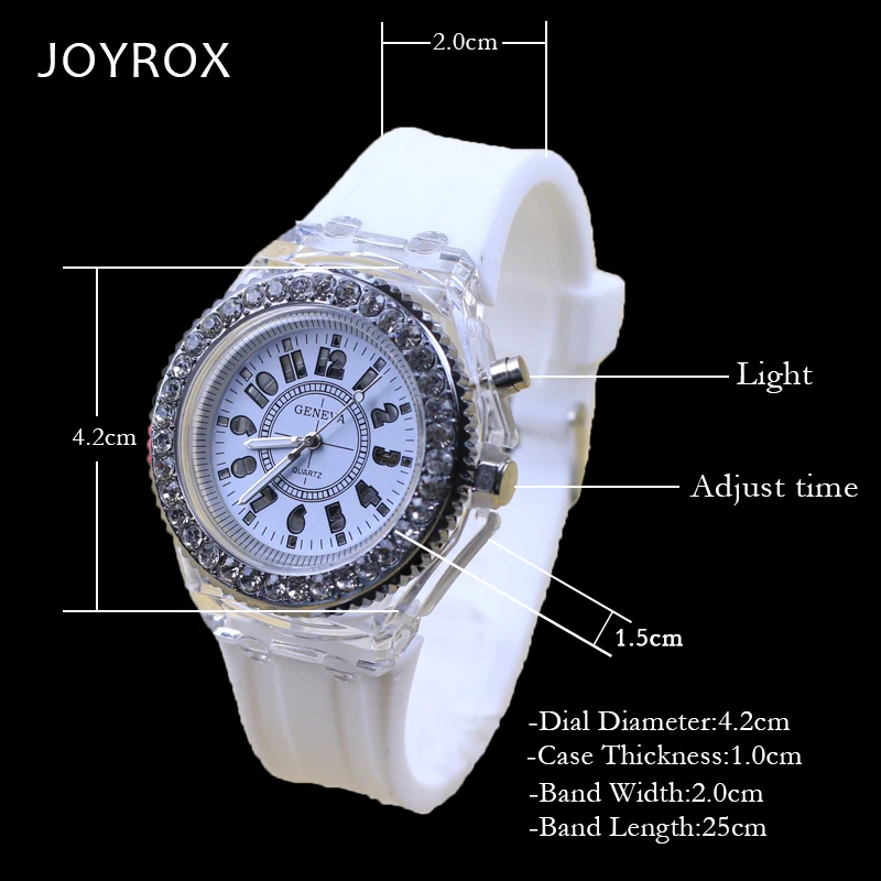 JOYROX светящиеся светодиодные электронные часы 2018 Горячие Женские кварцевые