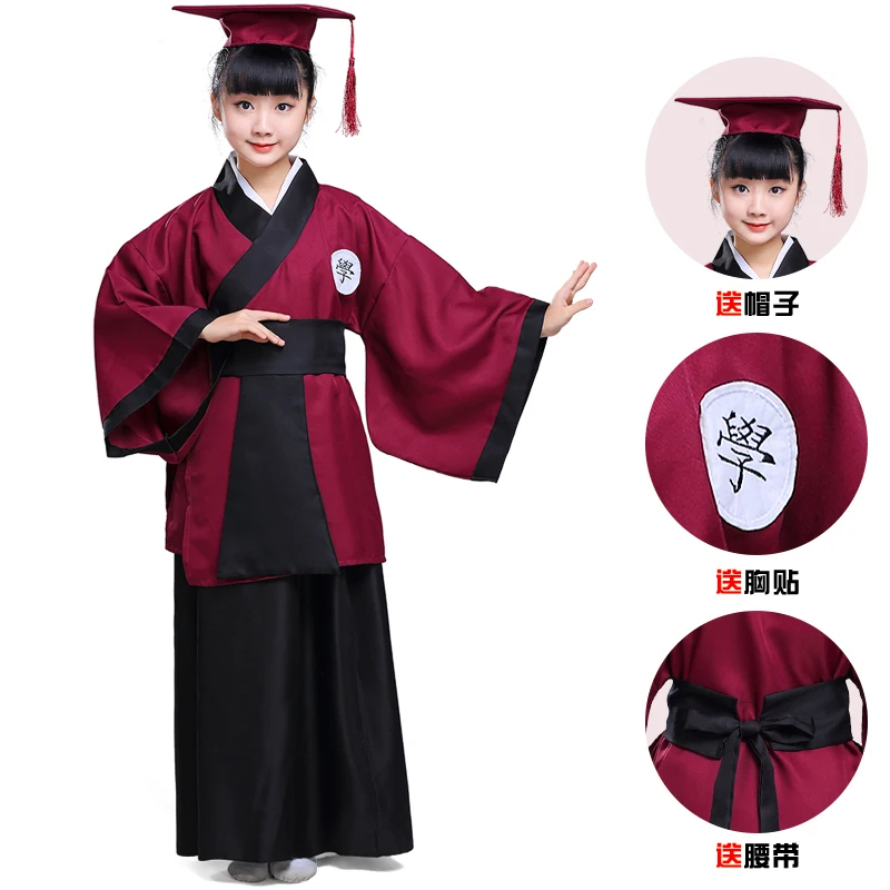 Новые китайские народные hanfu топы для мальчиков, этническая блуза с длинными рукавами, китайский традиционный костюм, детский Древний китайский стиль - Цвет: color4