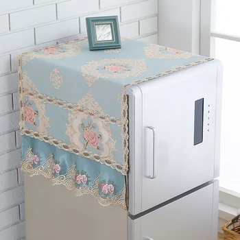

Refrigerator Covers washing machine Dust Cover Decor Printed Kitchen Dustproof Covers With Storage Bag 55*140