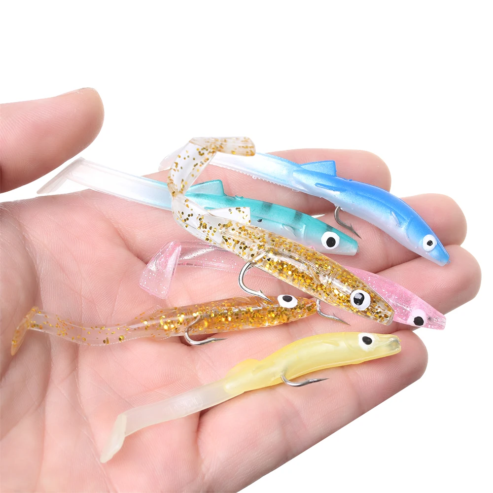 Buy 6Pcs 80mm/2.3g Soft Sea Eel Lures False Fishing
