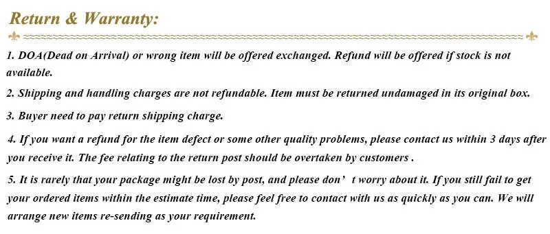 6 return&warranty