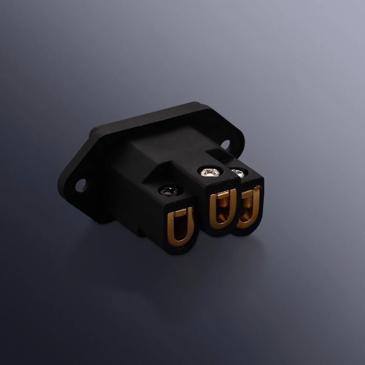 

Free shipping 1x Viborg Pure Copper 24K Gold plated VI-06BG IEC AC Inlet HIFI Power Socket Non Solder