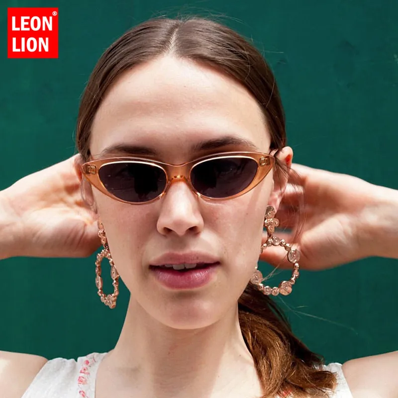 

LEONLION Retro Cateye Small Frame Women Sunglasses Luxury Brand Designer Sun Glasses Vintage Metal Hinge Lunette De Soleil Femme