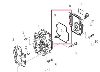 

F15-07050002 66M-11356-00 NO.9 Cylinder Cover Seal Gasket for Yamaha Parsun HDX 4-Stroke F15 Boat Motor Free Shipping