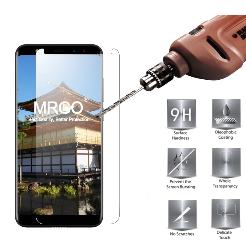 Закаленное стекло 2.5D 9h для Leagoo M9 Экран протектор телефон защитная пленка