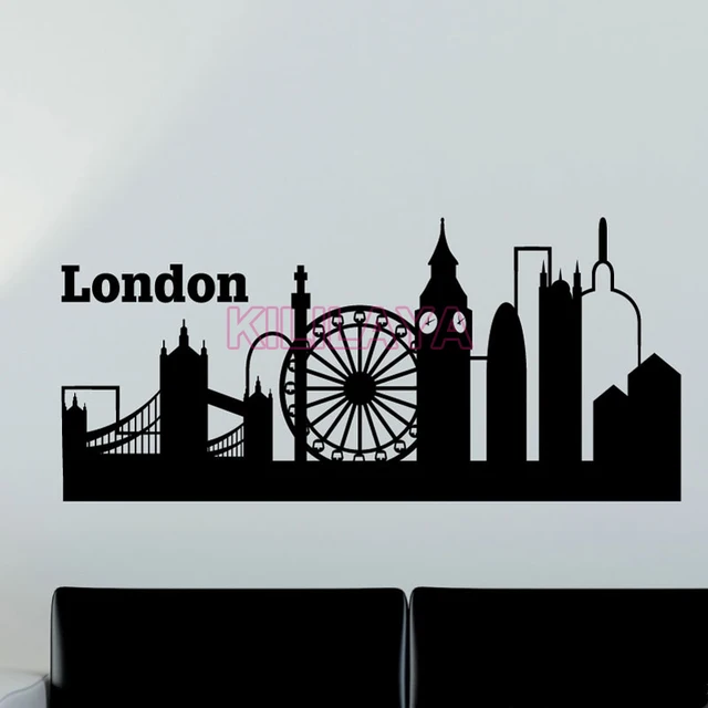 sticker london eye big ben travel vinyl wall stickers home decor
