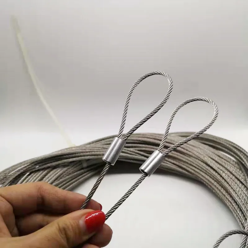 

50M 0.8mm diameter 304 stainless steel wire rope softer fishing lifting cable 7X7 Structure