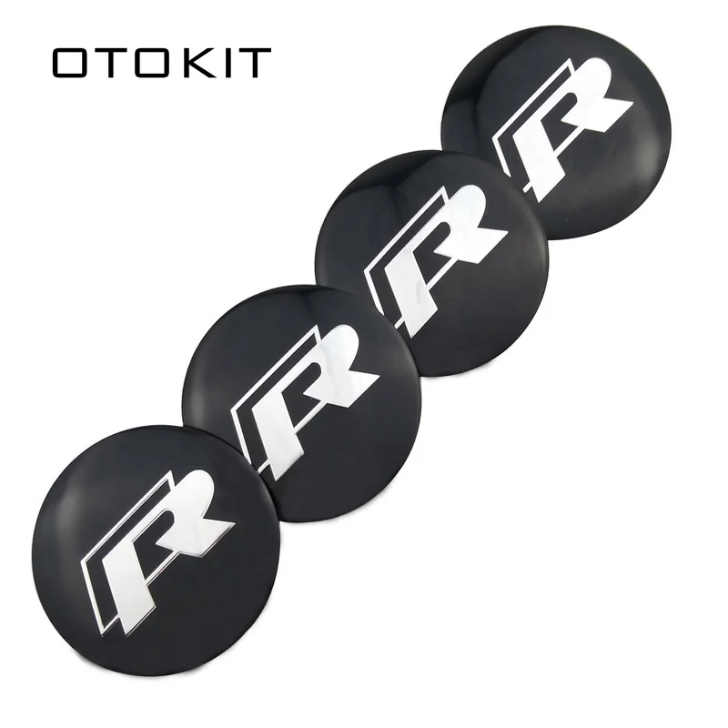 

4Pcs/lot 56.5mm 3D R Logo Wheel Center Hub Caps Emblem Badge for VW Volkswagen Golf Car Badge Decal Car Decoration Sticker