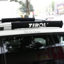 TIROL T21877 b Pair Soft Roof Rack Black luggage Rack outdoor Portable Removable roof of skis frame