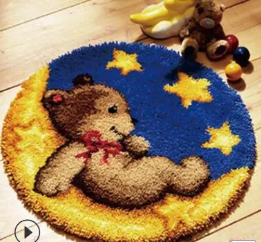 2 Защёлки комплект коврик для пола подушки детские коврики DIY Craft собака длина Вышивка крестом рукоделие крючком ковры - Цвет: 2