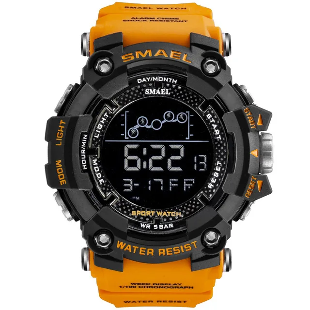 SMAEL Для мужчин Цифровые наручные часы светодиодные Дисплей Для мужчин часы автоматические механические Для мужчин часы Waterproof1626B класса