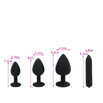 YEMA Crystal Jewelry Butt Plug Massager Silicone Vibrator Sex Toys for Woman Anal Plug Gay 10 Mode Bullet Vibrator 6