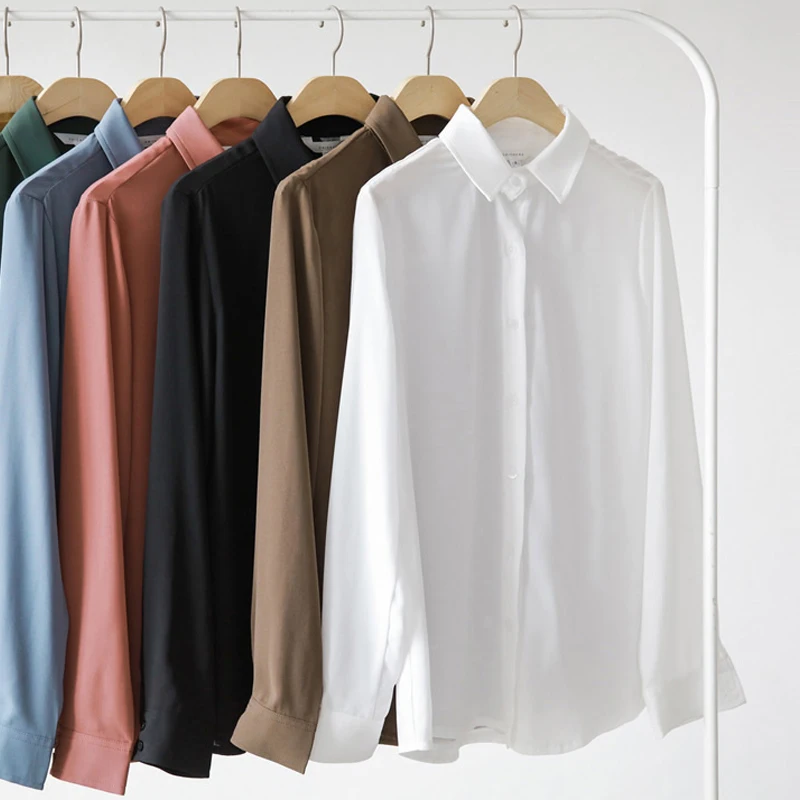 New Women's Shirt Classic Chiffon Blouse Female Plus Size