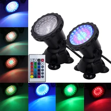 1 комплект 1/2/3/4 светильник подводный светодиодный прожектор светильник IP68 Водонепроницаемый RGB 36 светодиодный фонарь с эффектом воды для бассейны фонтаны воды для пруда аквариум