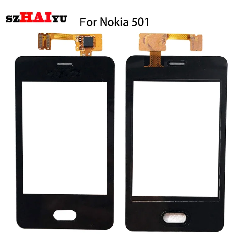 SZHAIYU For Nokia Asha 501 N501 Touch Screen 4.0inch Top Front Digitizer Glass Panel + Sticker Free Tools /Quality A | Мобильные