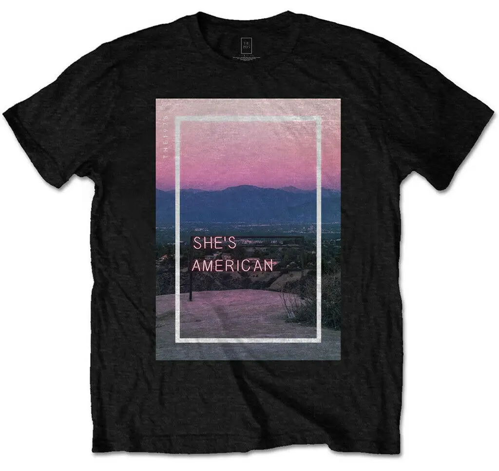 

The 1975 'She's American' (Black) T-Shirt - NEW & OFFICIAL!