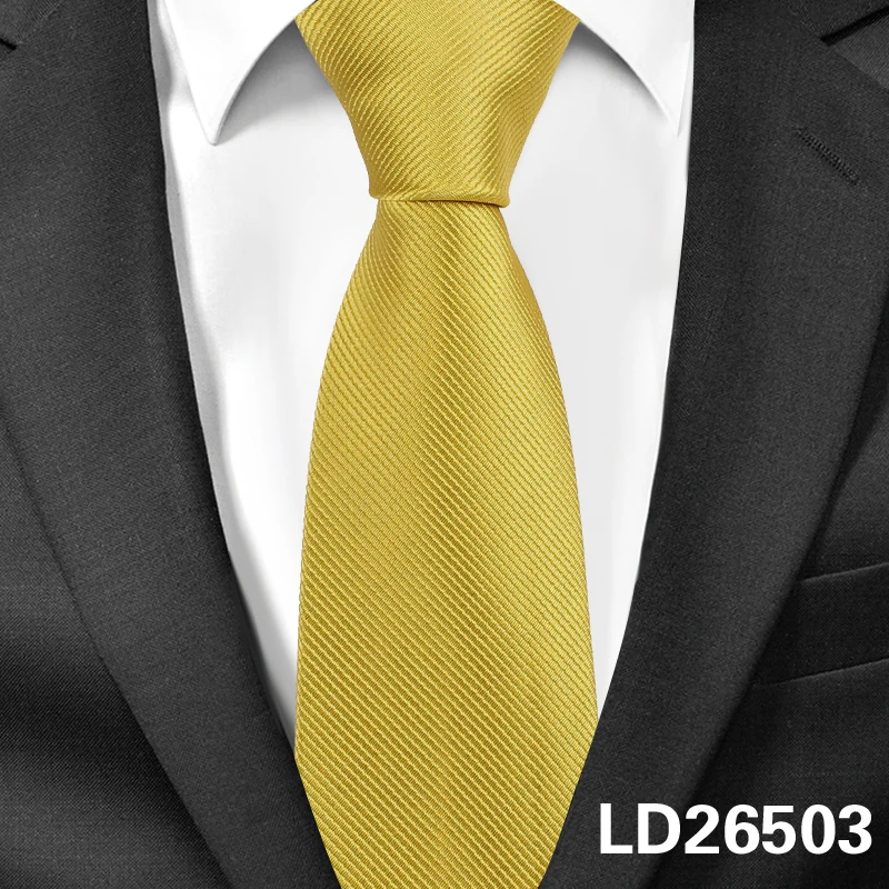 Новые однотонные галстуки для мужчин, повседневные Галстуки Для худой шеи, галстуки Gravatas, деловые мужские галстуки, галстуки Corbatas, ширина 6 см, галстук для жениха, вечерние галстуки - Цвет: LD26503
