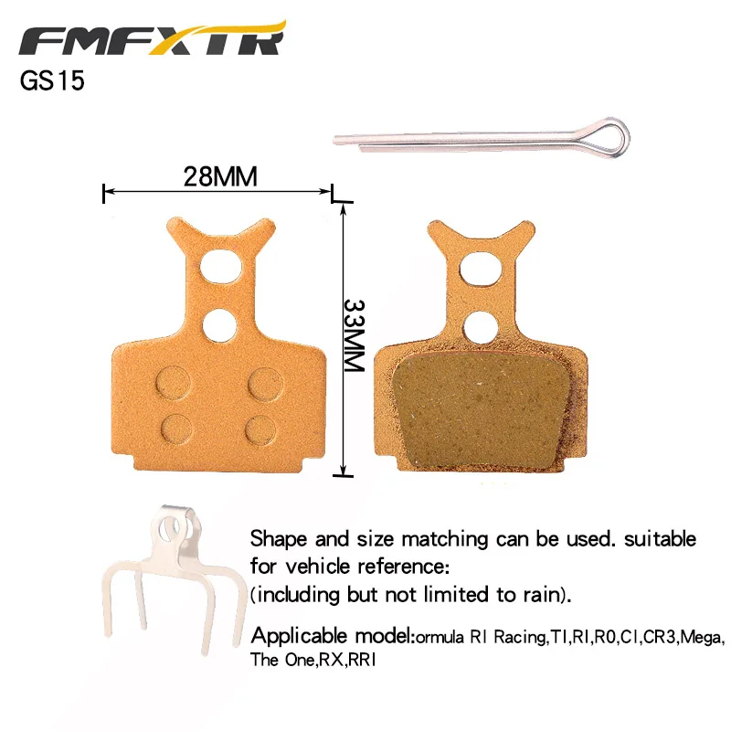 1 пара тормозных колодок для велосипеда m395, дисковые тормоза для горного велосипеда bb5xtbb7, оригинальные модифицированные Универсальные Металлические тормоза - Цвет: GS15 1 pair
