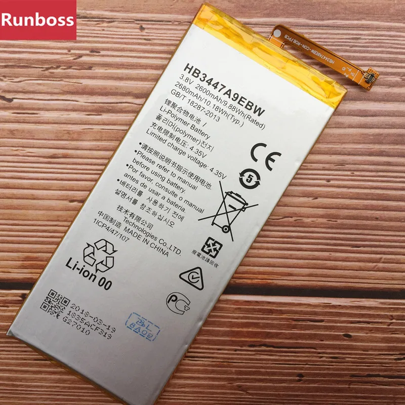

100% New High Quality Battery HB3447A9EBW For Huawei P8 Battery Replacement Li-Battery Ascend P8 Phone Batteries