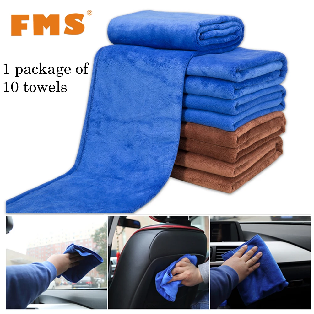10 Pieces Ultra Microfiber Car Cleaning Cloths Set Waxing and Polishing Drying towels Super