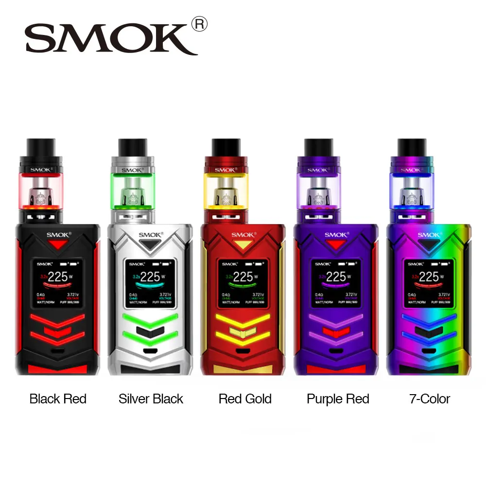 

In stock SMOK Veneno 225W TC Kit with 5ml/2ml TFV8 Big Baby Atomizer No 18650 Battery VW /TC/Memory Modes vs Smok alien/ MAG