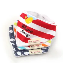 3 шт./упак. лето и осень хлопок мягкий унисекс сильное водопоглощение треугольник слюнявчик полотенце ATRK0043