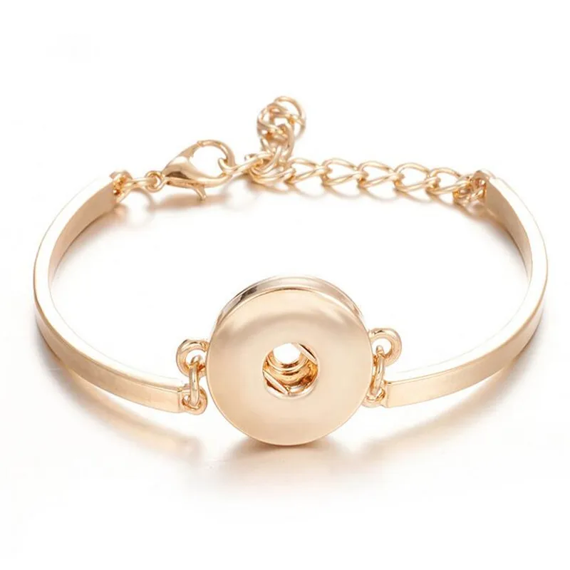 Interchangeable Snap Bracelets For 18 20mm Snaps Button Black Silver