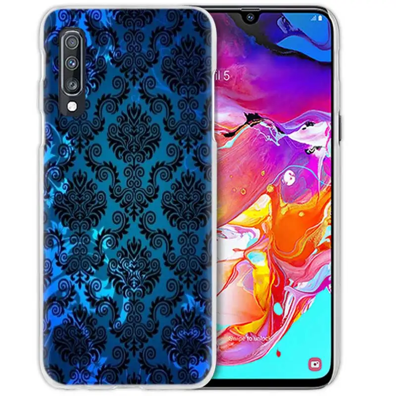 05 Чехол с кружевом и цветами для samsung Galaxy A50 A70 A20e A40 A30 A20 A10 A8 A6 Plus A9 A7 жесткий прозрачный чехол для телефона из поликарбоната - Цвет: 05