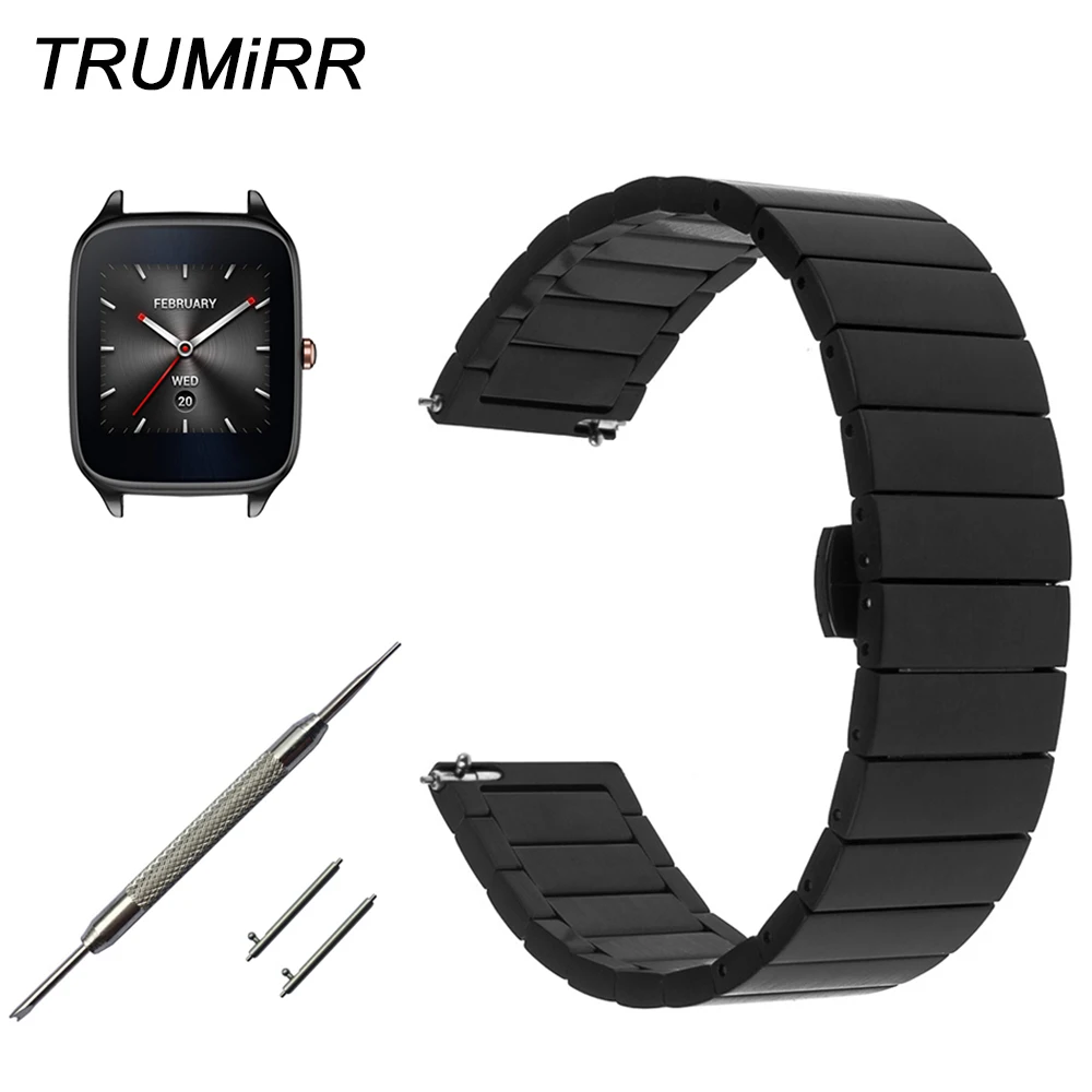 

22mm Quick Release Stainless Steel Band Wrist Strap for Asus ZenWatch 1 2 Men LG G Watch W100 Urbane W150 Huawei Watch 2 Classic