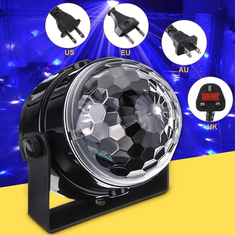 

Mini RGB Projector Crystal Magic Ball Stage Lighting Effect Lamp DJ Club Light AU/US/EU/UK LED Stage Light Bar Party Disco Decor