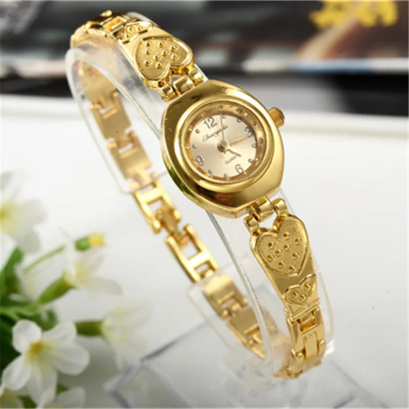 Women Bracelet Watch Mujer Golden Relojes Small Dial Quartz leisure Watch Popular Wristwatch Hour female ladies elegant watches 3