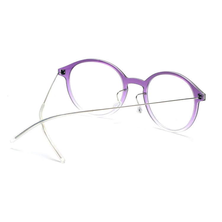 Безвинтовое очки рамки для мужчин и женщин 6527 дополнительный свет ретро небольшой круглый близорукость Óculos де Грау с Оригинальный чехол