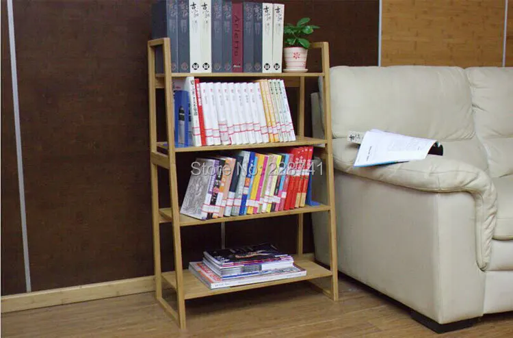 Современный многослойный бамбуковый книжный шкаф