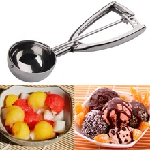 Продукты рекламный из нержавеющей стали ручка переключения передач совок для мороженного картофельное пюре ложка для печенья 5 см серебристого цвета