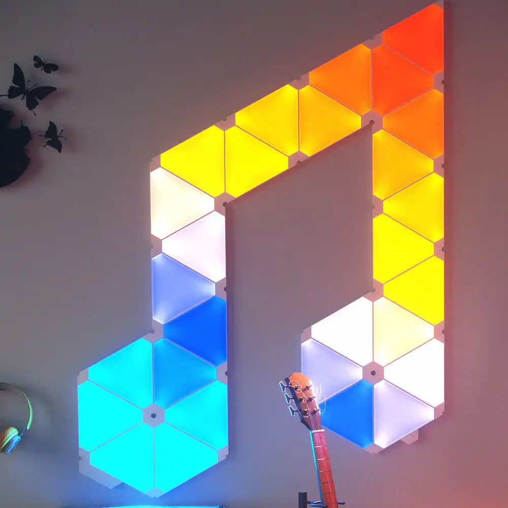 Original Xiaomi Nanoleaf A Todo Color Tablero De Luz Odd Inteligente Funciona Con Mijia Apple Homekit Google Home Configuracion Personalizada Control Remoto Inteligente Aliexpress