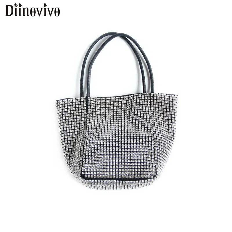 

DIINOVIVO 2019 New Female Diamonds Handbag New Luxury Crystal Design Evening Bag Fashion Small Crossbody Bag For Women WHDV1123