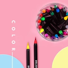 24 olours осветление акварель натуральная кожа кисточки ручки